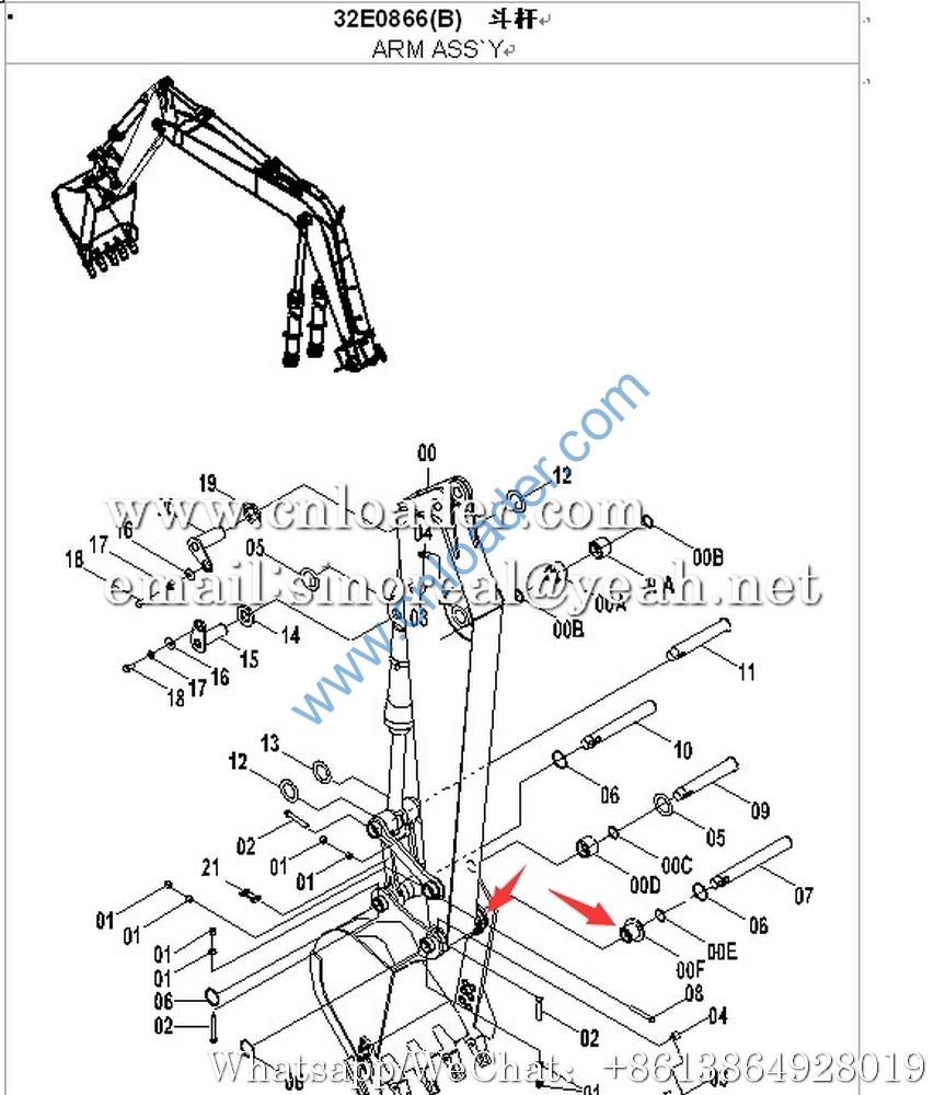 LiuGong Excavator CLG920 T-type bushing 55A0646 - Image 2