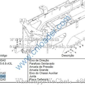 Foton Lovol Subframe Pin Gasket 9D20-136503 9D650-17A000003A0