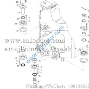 Foton Lovol FL935 hinge pin repair kit 9D550-12A000000A0