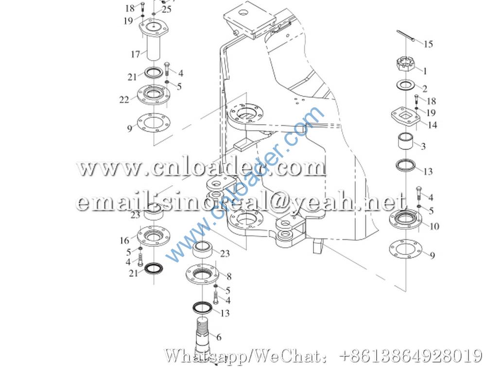 Foton Lovol FL935 hinge pin repair kit 9D550-12A000000A0