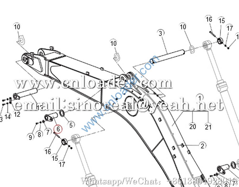Liugong Excavator Pin 11D0710 11D0371 - Image 2