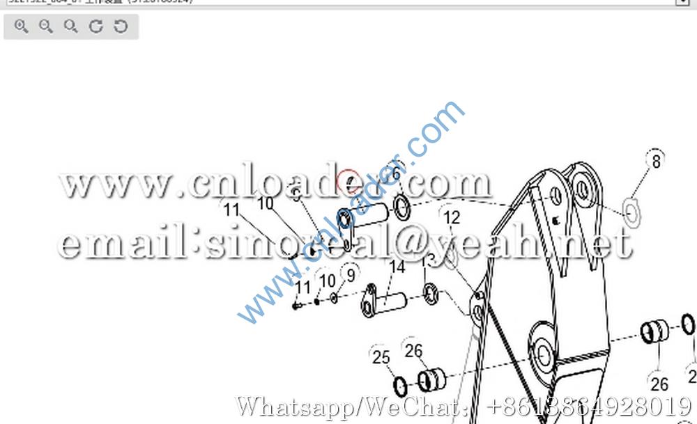 Liugong Excavator Pin 11D0711 11D0372 - Image 2