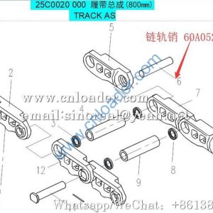 LiuGong Chain Track Pin 60A0522 175-8105