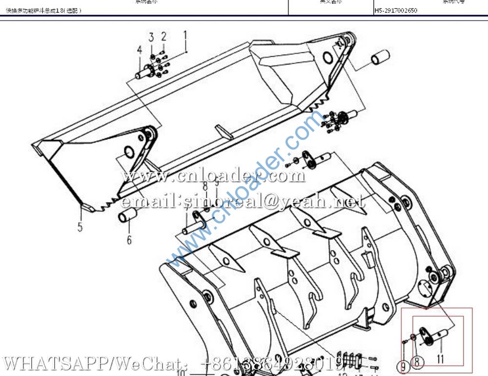 SDLG Pin 4043000240 LGB301-40x100x180-40Cr