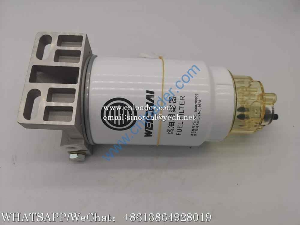 SDLG Fuel filter assembly with seat 4110003657003 1000700908 1000712831