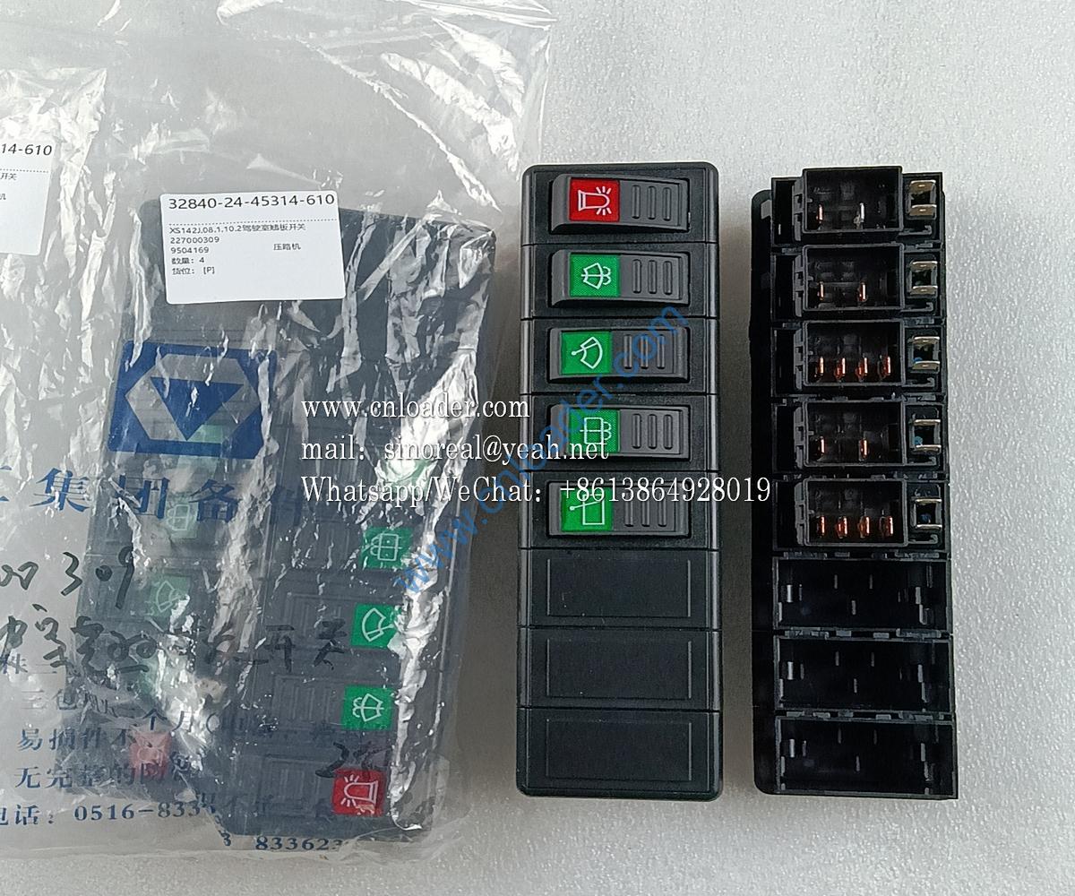 XCMG parts cab rocker switch 9504169 227000309 XS142J.08.1.10.2