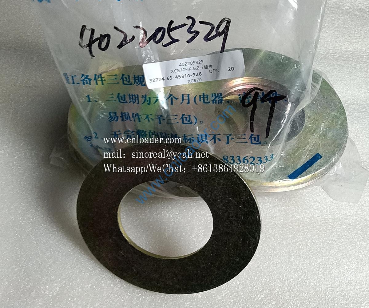 XCMG part gasket 402205329 XC870HK.8.2-7