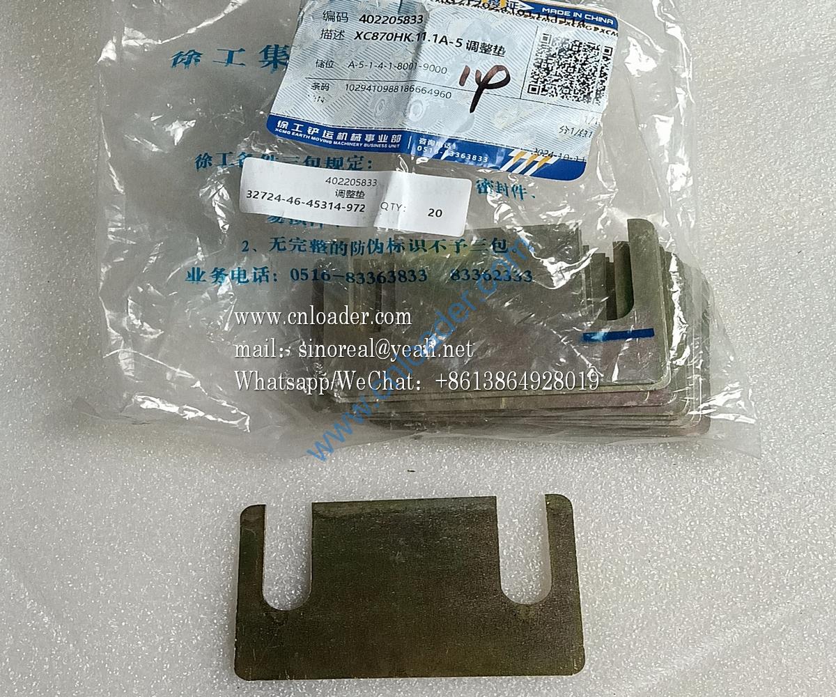 XCMG part  Adjustment gasket 402205833