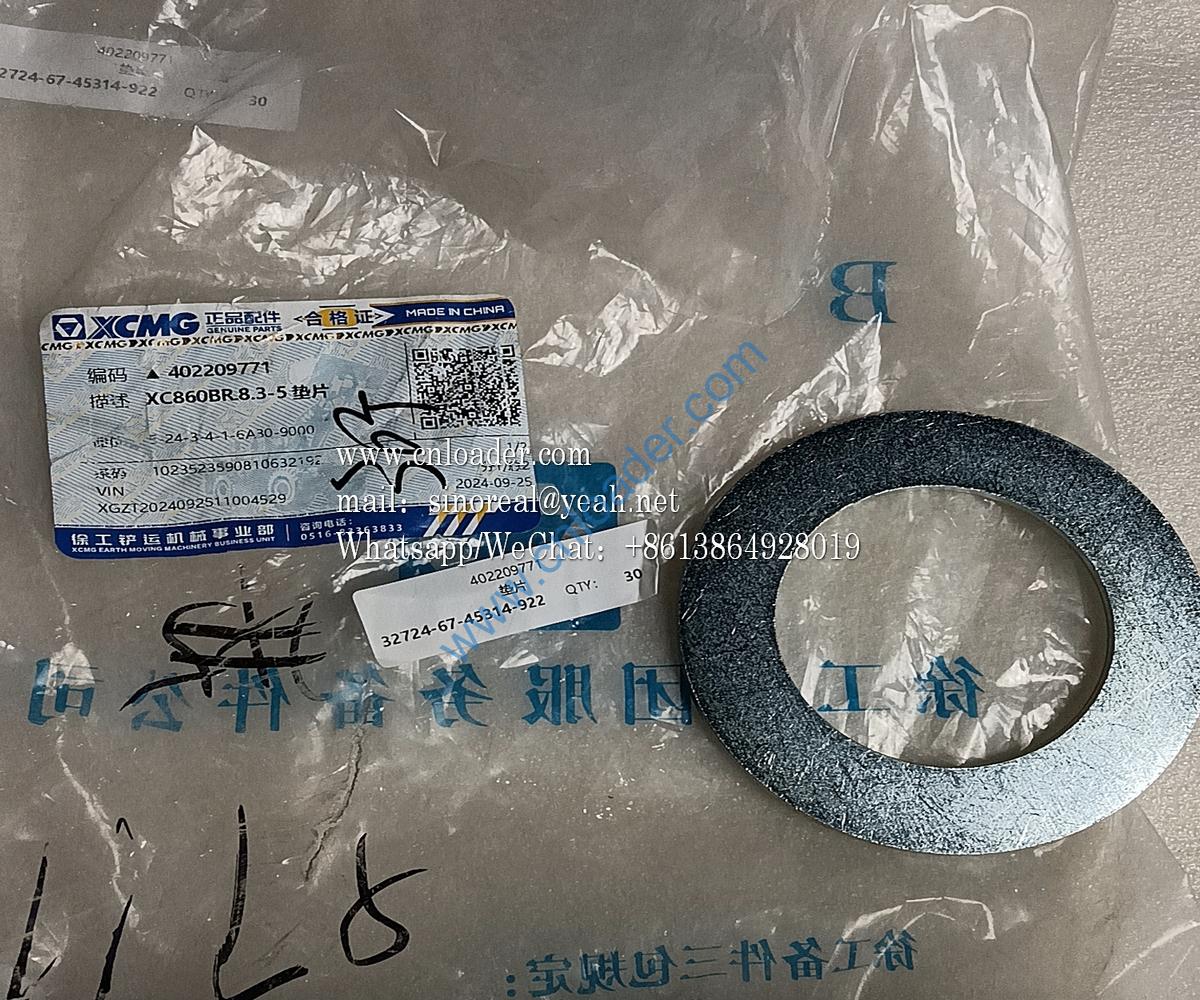 XCMG part gasket 402209771