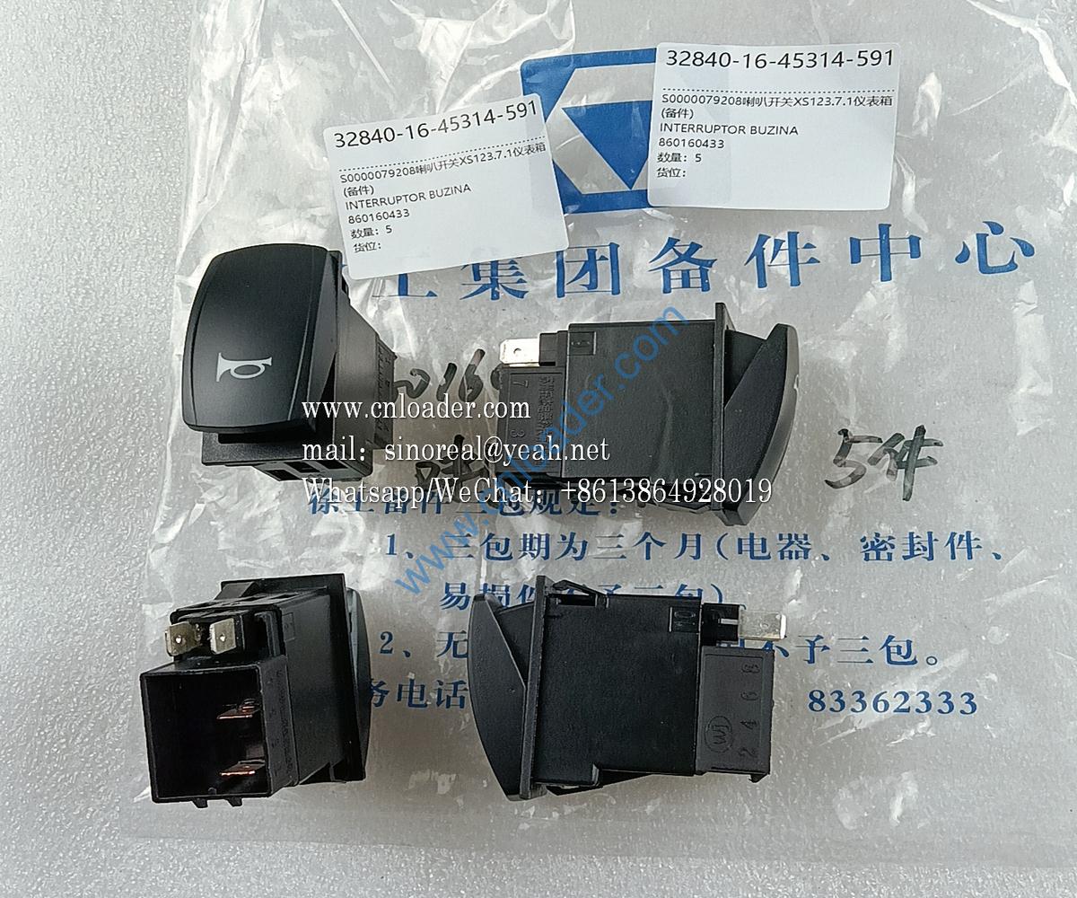 XCMG part XS123.7.1 instrument box horn switch 860160433 S0000079208