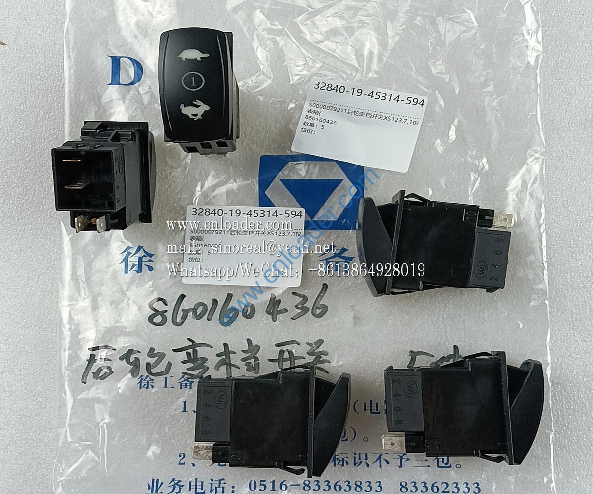 XCMG part XS123.7.1 instrument box rear wheel shift switch 860160436 S0000079211