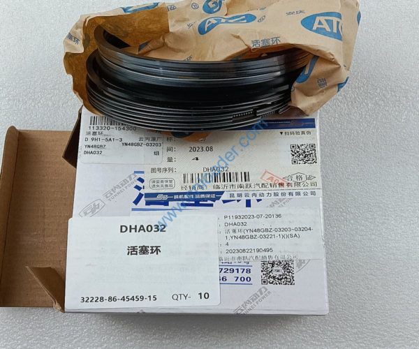 YUNNEI engine part piston ring DHA032  YN48GBZ-03203-1 YN48GBZ-03204-1 YN48GBZ-03221-1 - Image 2