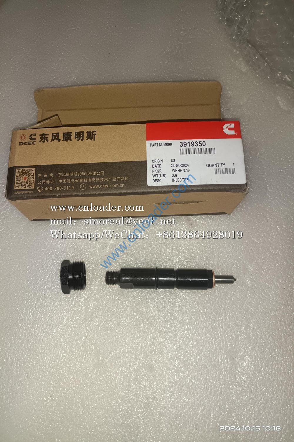 Injector with sealing gasket assembly A3919350 4110000555124 - Image 2